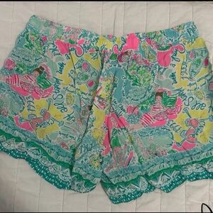 Lilly Pulitzer Multicolor Women's Shorts with Lace Trim